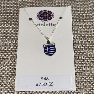 Handmade by Violette Grace Euro Travel Charm Necklace Greece #750